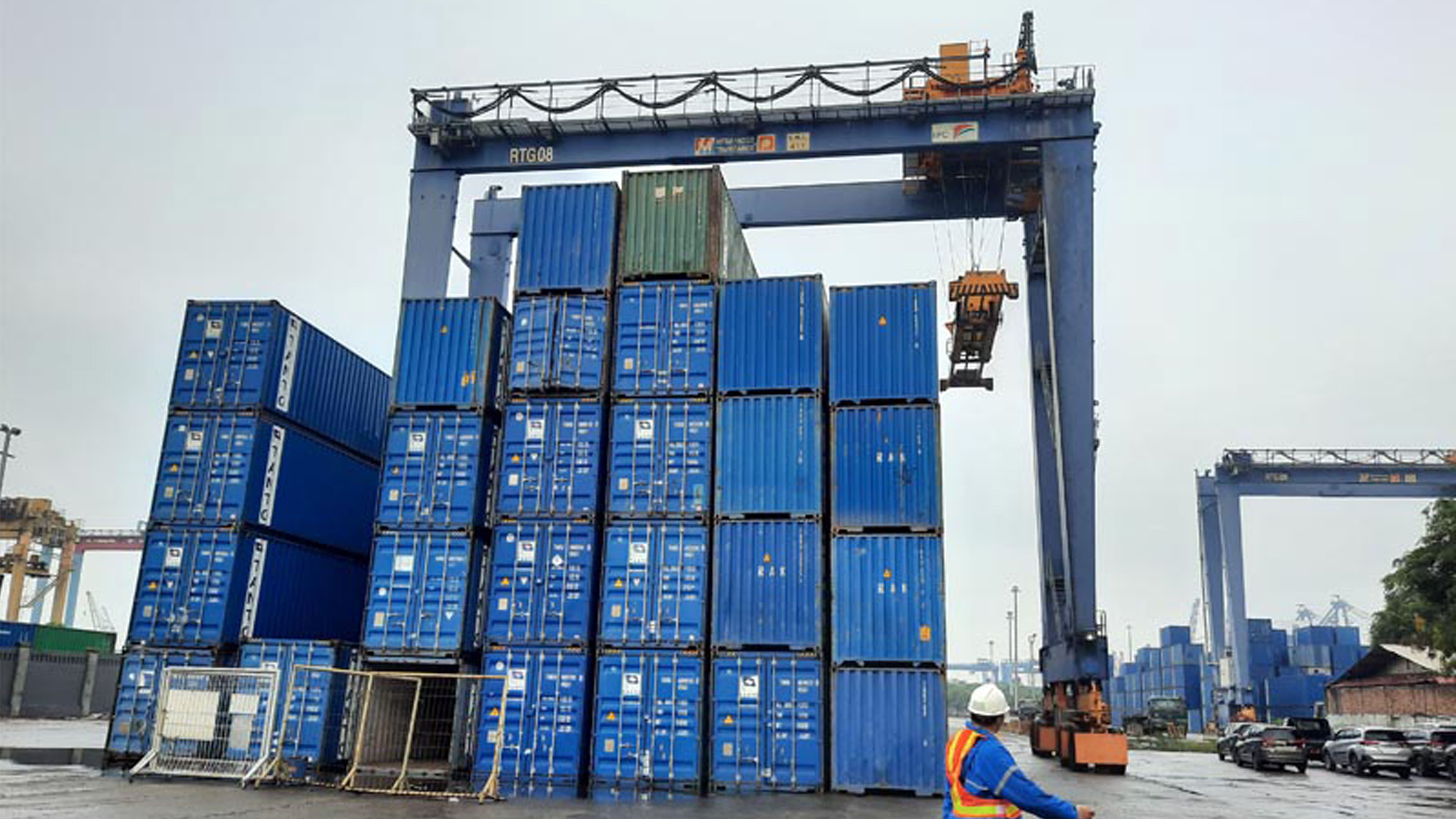 Container Yard in Tanjung Priok Port
